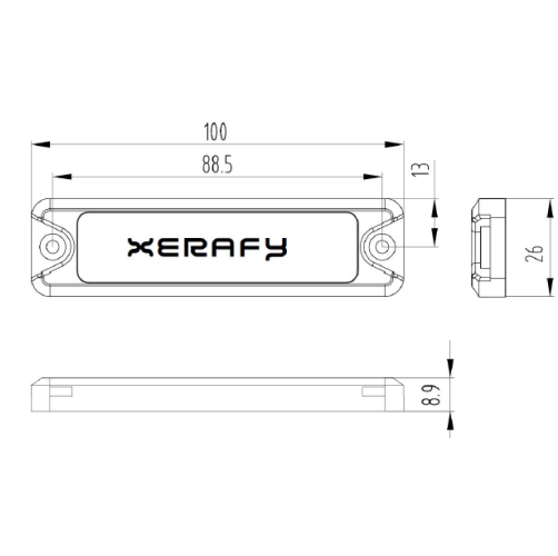 Xerafy　Cargo Outdoor　（X03A3-US100-M750, Impinj M750）